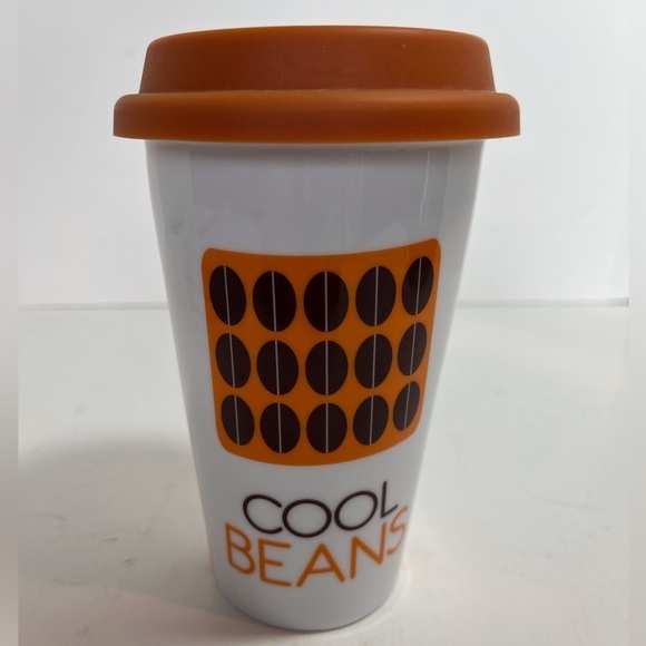 Cool Beans Reusable Travel Ceramic Coffee Mug with Lid - Picture 6 of 6